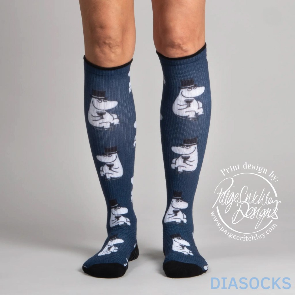 Licensed Moomin characters print designs for Diasocks by paigecritchley.com