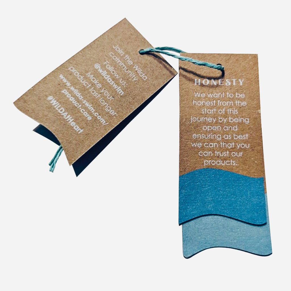 Swing tag design for Wilda.