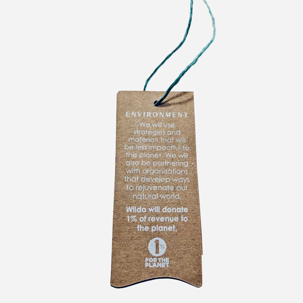 Swing tag design for Wilda.