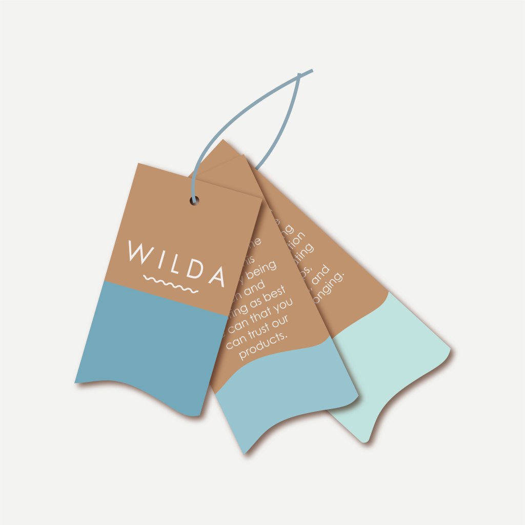 Swing tag design for Wilda.