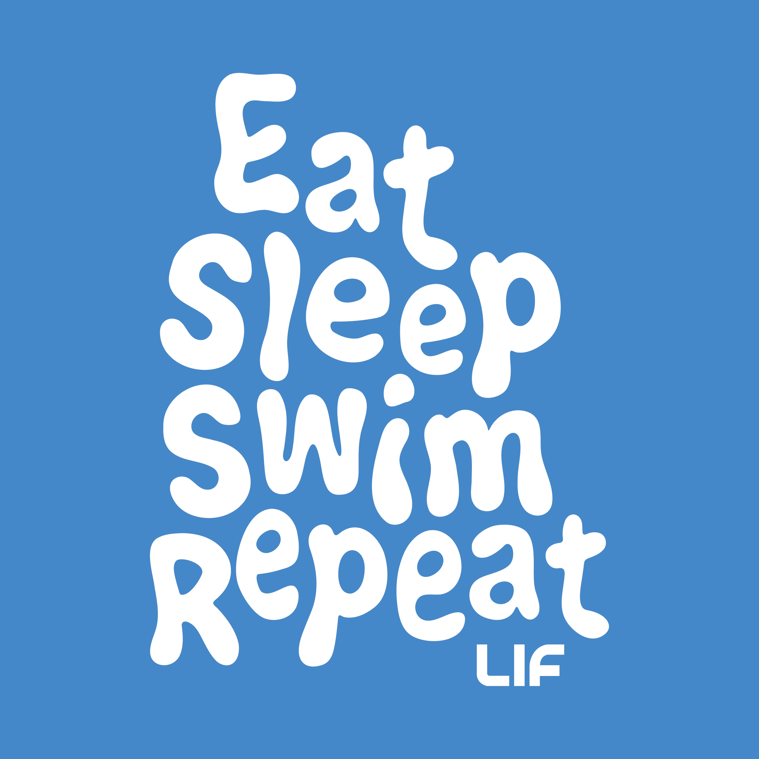 Eat sleep swim repeat - Last is fast - Paige Critchley Designs
