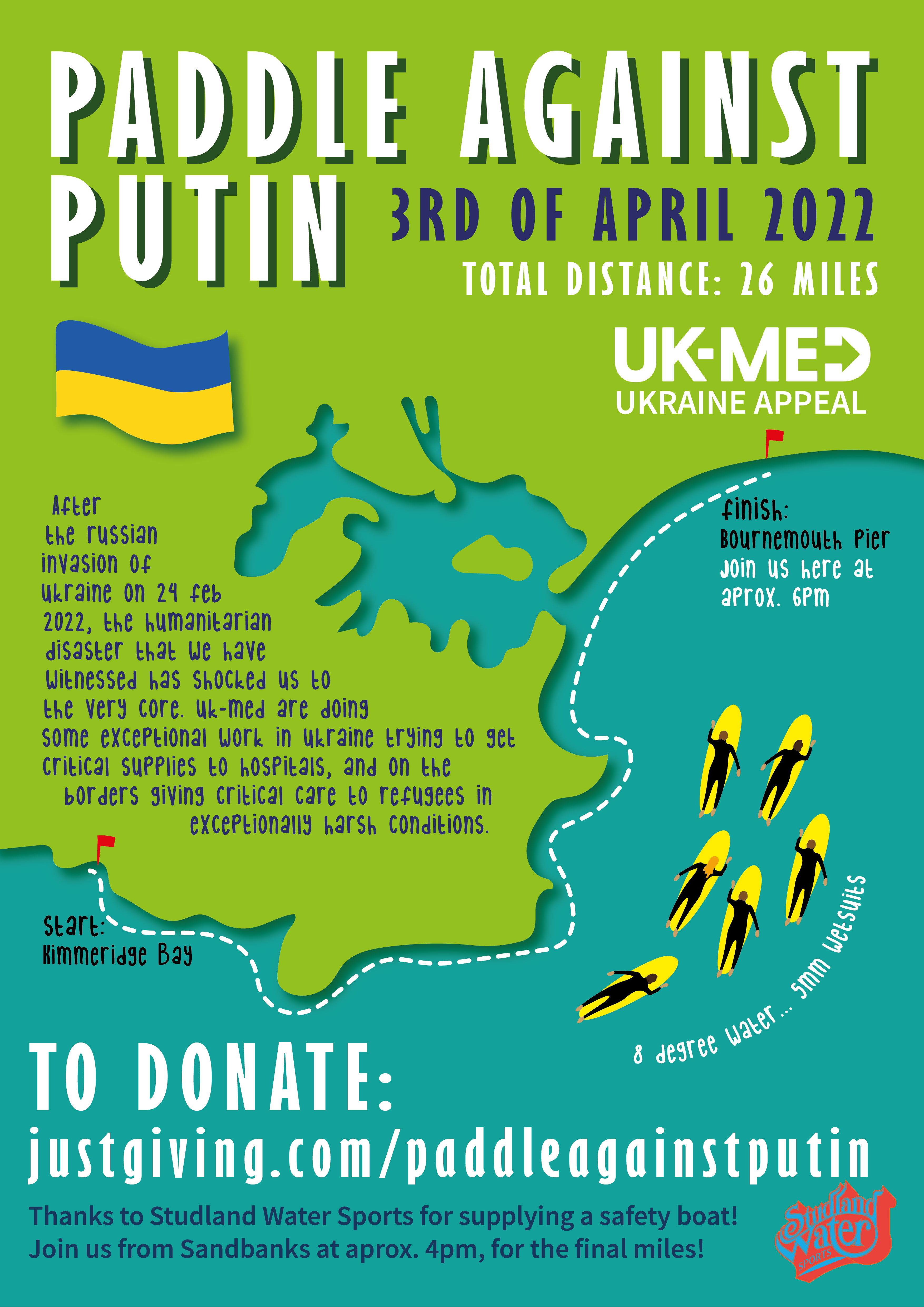 Charity paddle poster by paigecritchley.com
