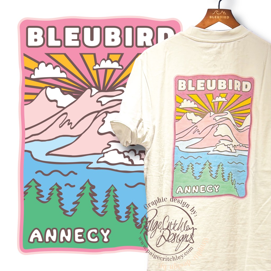 Annecy location graphic for Bleubird by paigecritchley.com