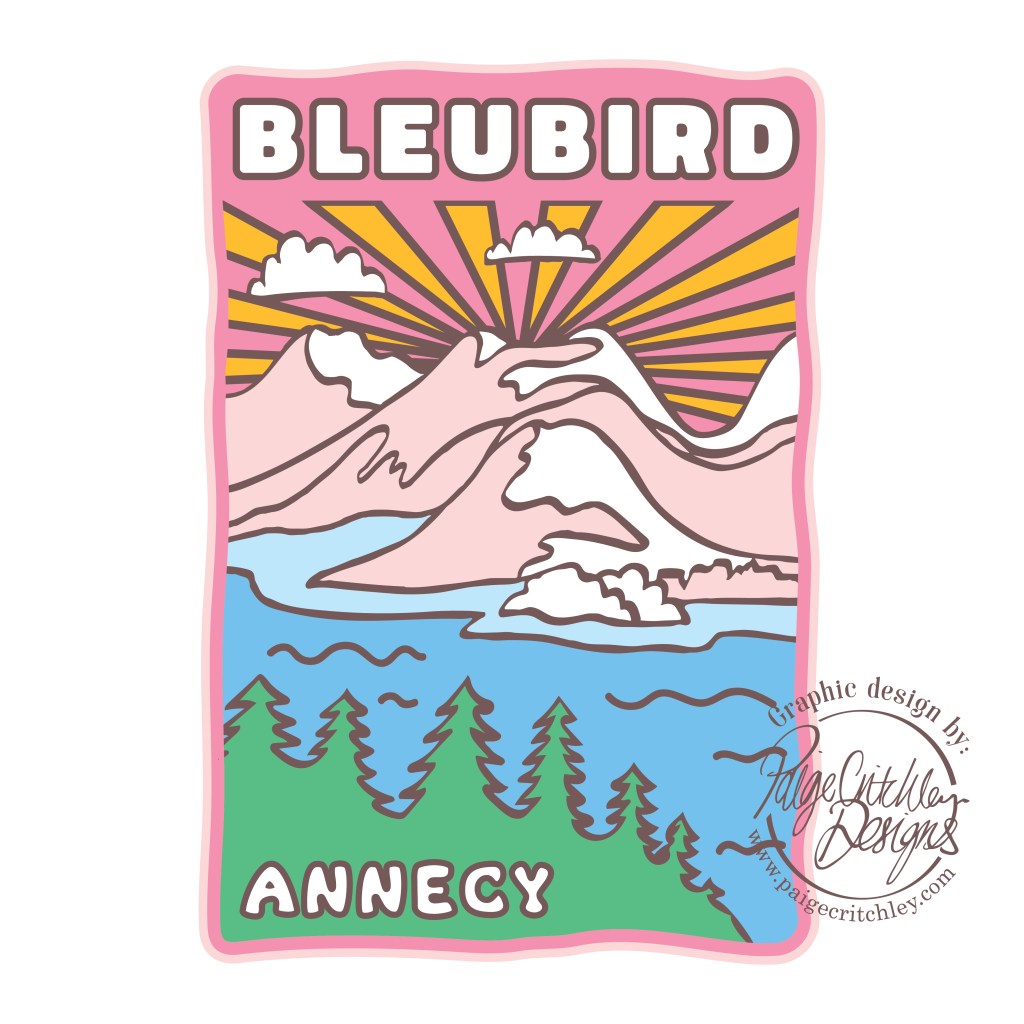 Annecy location graphic for Bleubird by paigecritchley.com
