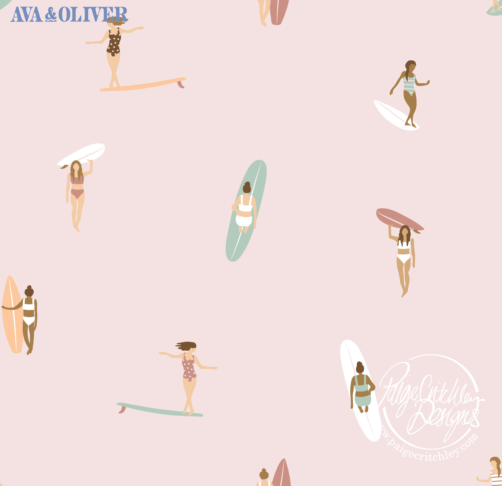 surf lifestyle prints for Ava and Oliver designed by paigecritchley.com