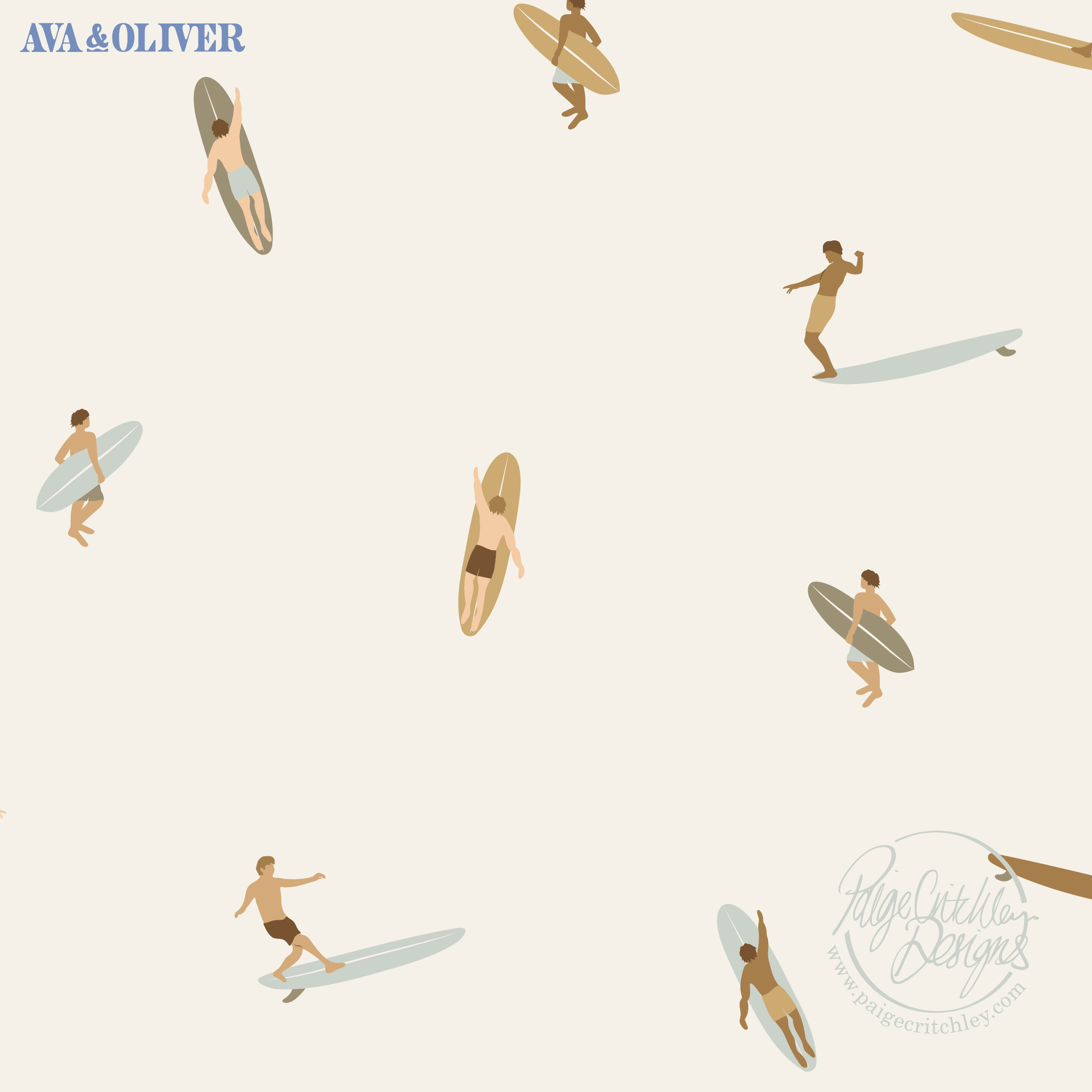 surf lifestyle prints for Ava and Oliver designed by paigecritchley.com