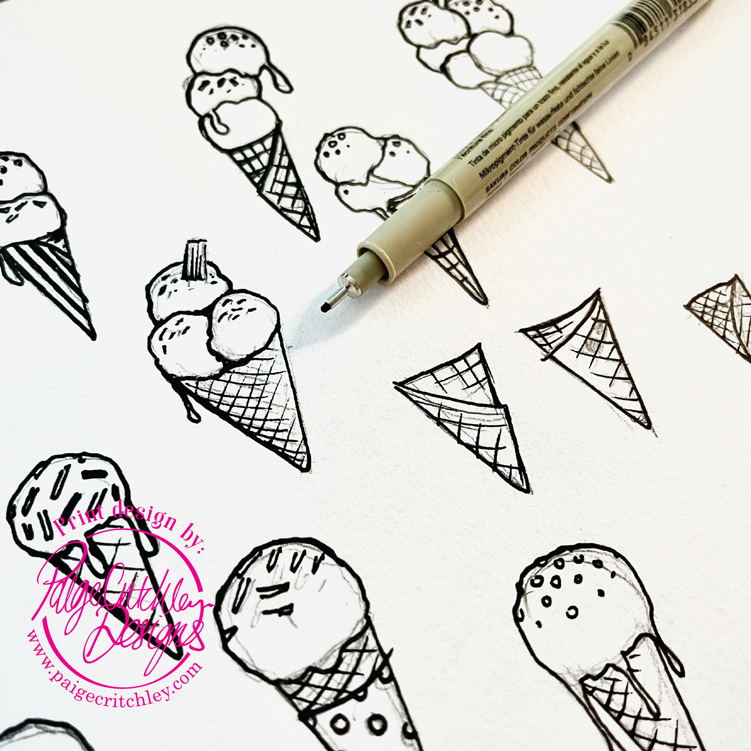 'Gelato' print design by paigecritchley.com for Tom & Teddy brand