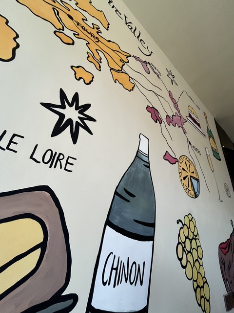 Restaurant wall mural complete