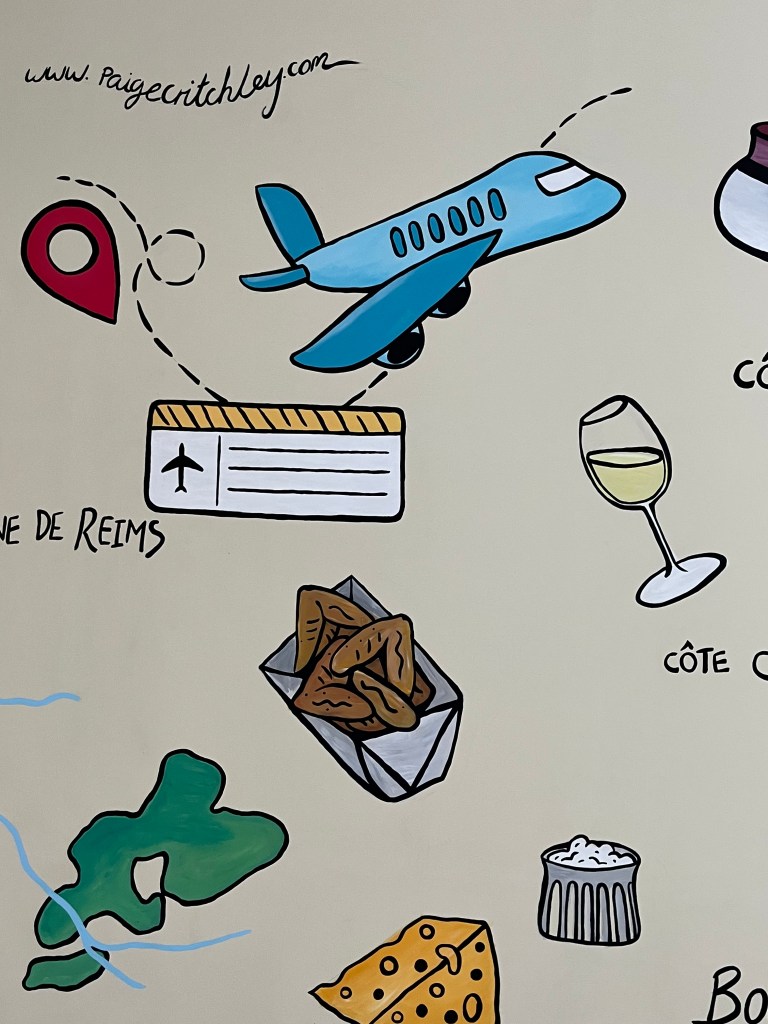 Restaurant wall mural complete