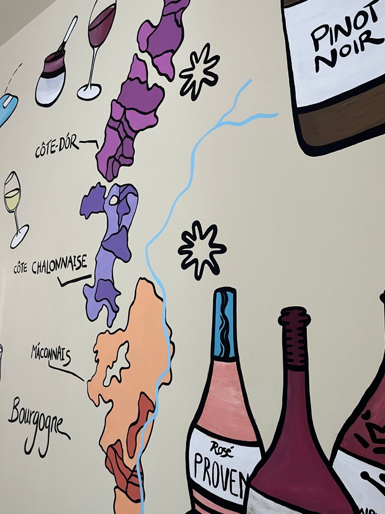 Restaurant wall mural complete