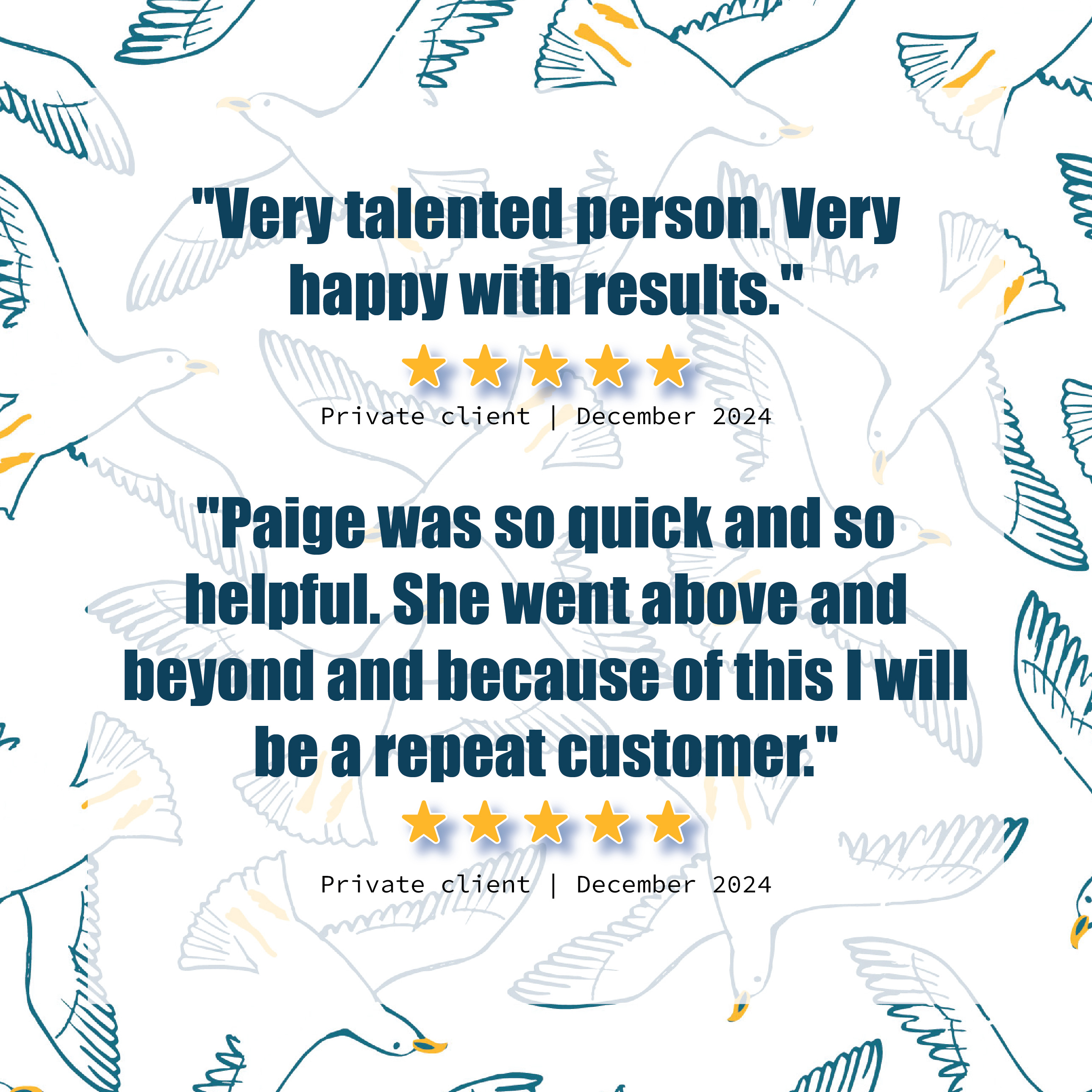 Private clients reviews