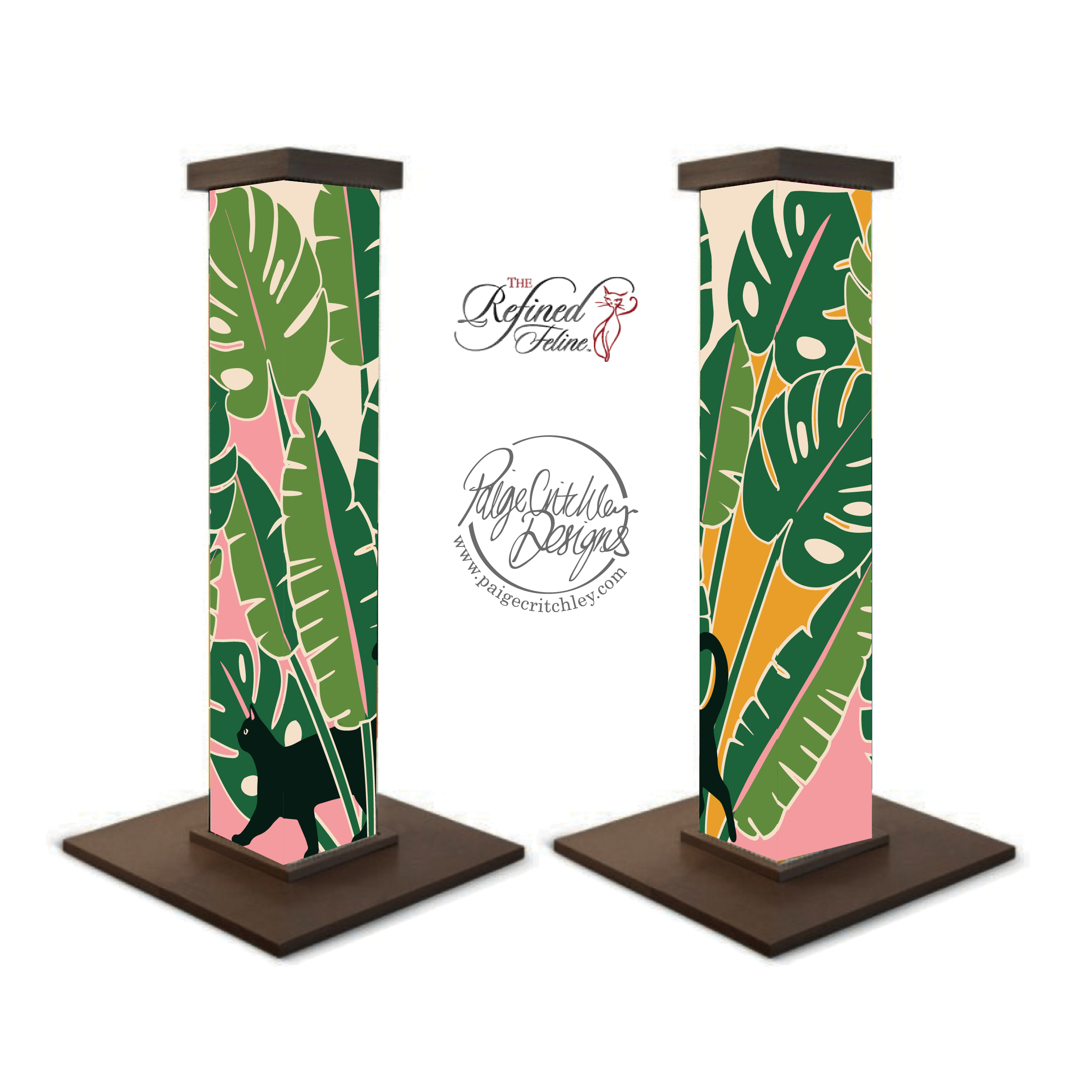 Cat furniture artwork for The Refined Feline - designed by paigecritchley.com