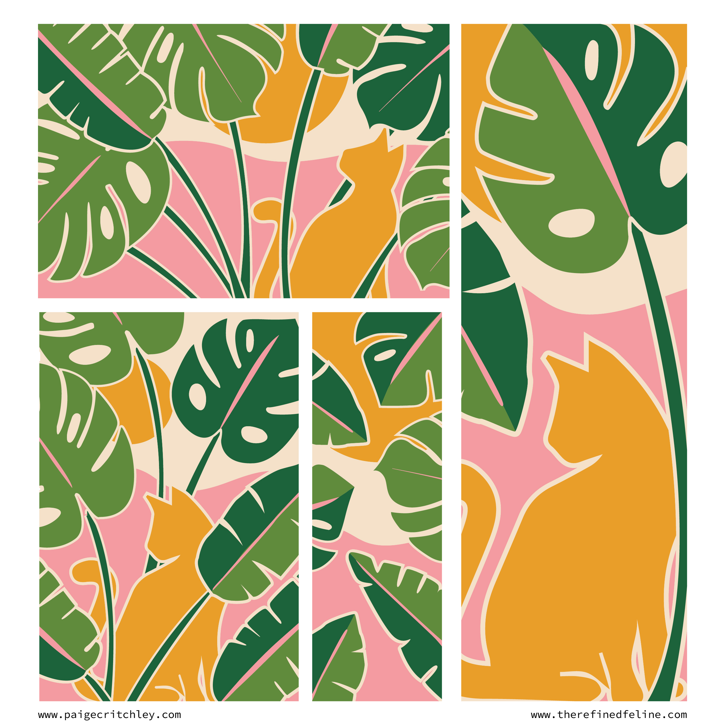 Cat furniture artwork for The Refined Feline - designed by paigecritchley.com