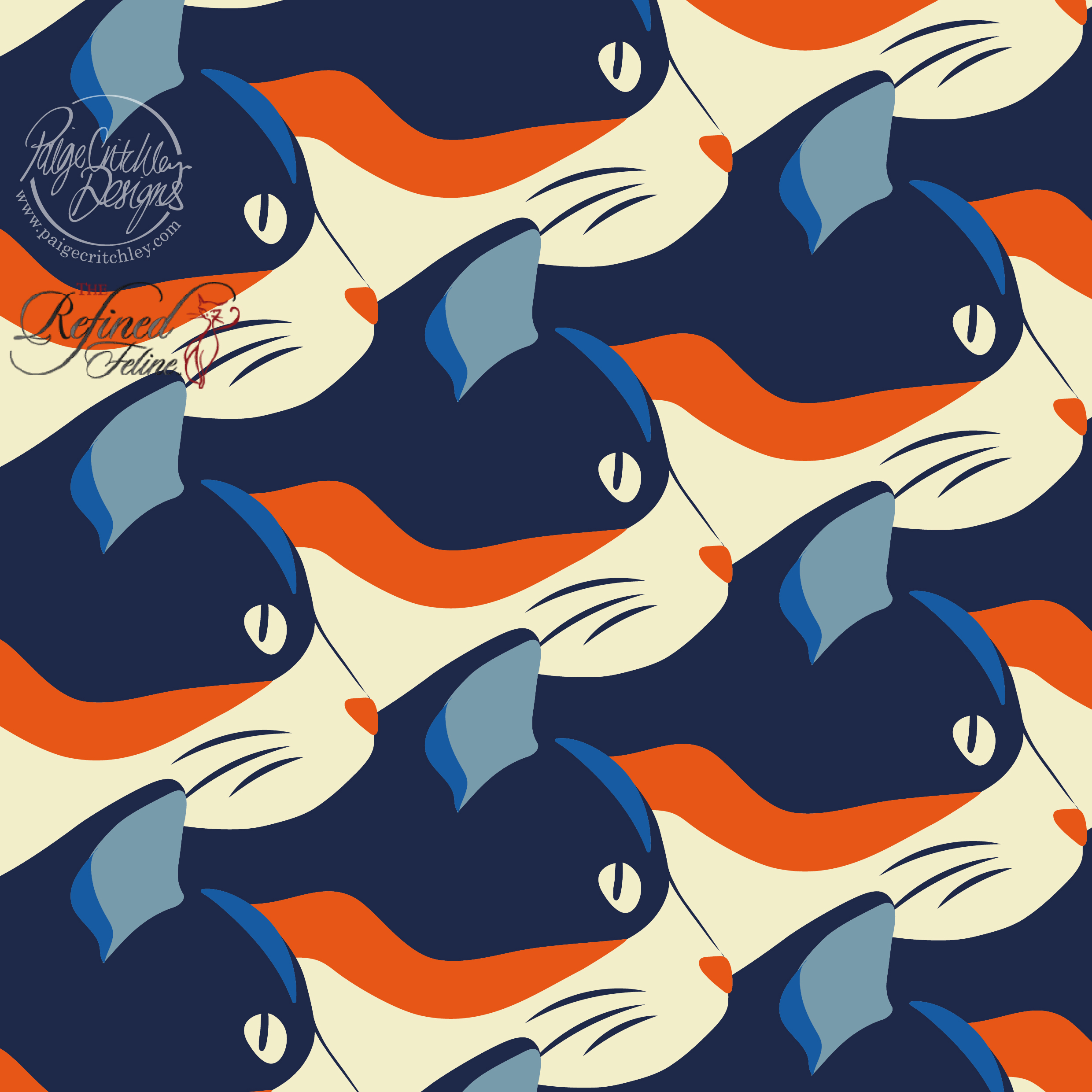 Cat furniture artwork for The Refined Feline - designed by paigecritchley.com