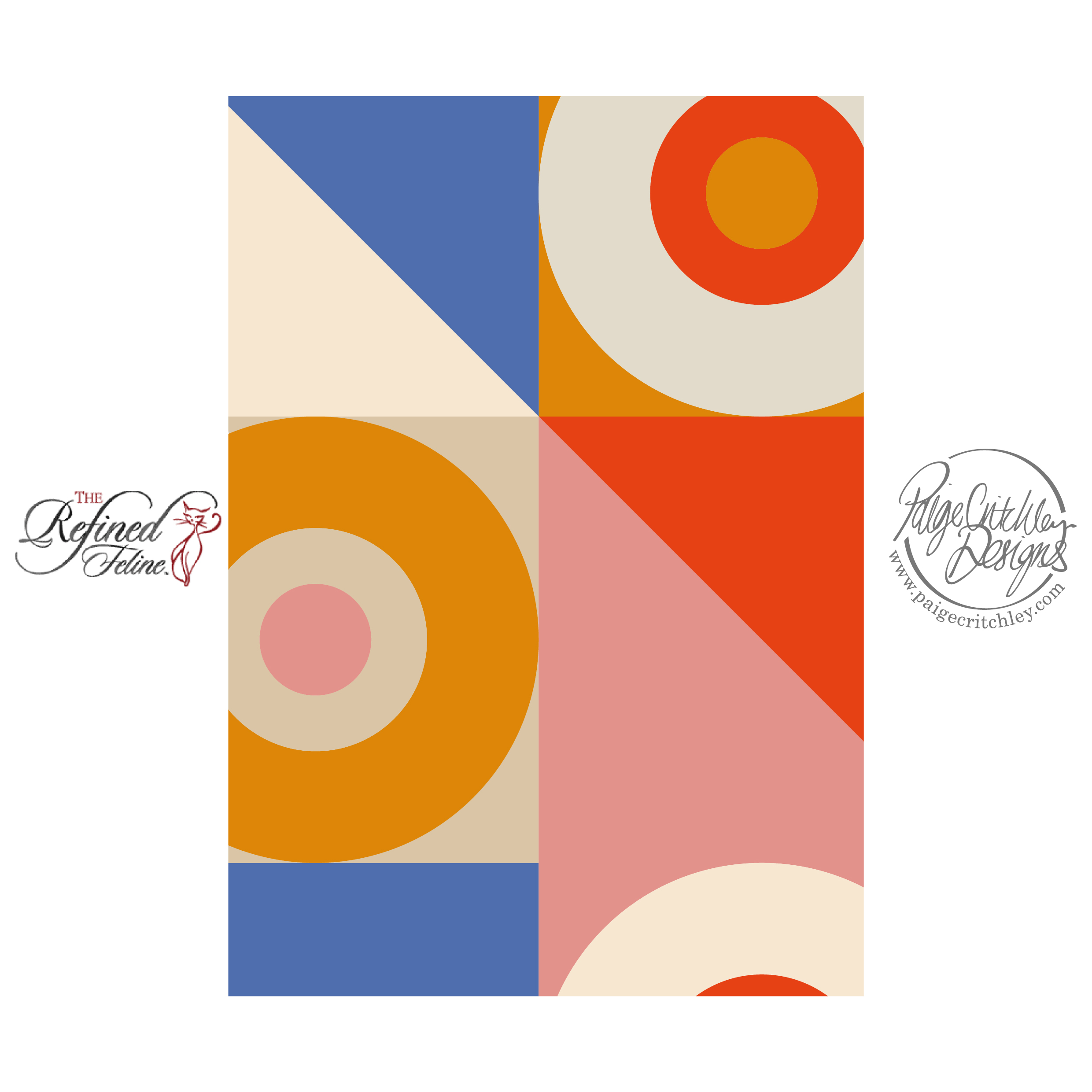 Cat furniture artwork for The Refined Feline - designed by paigecritchley.com