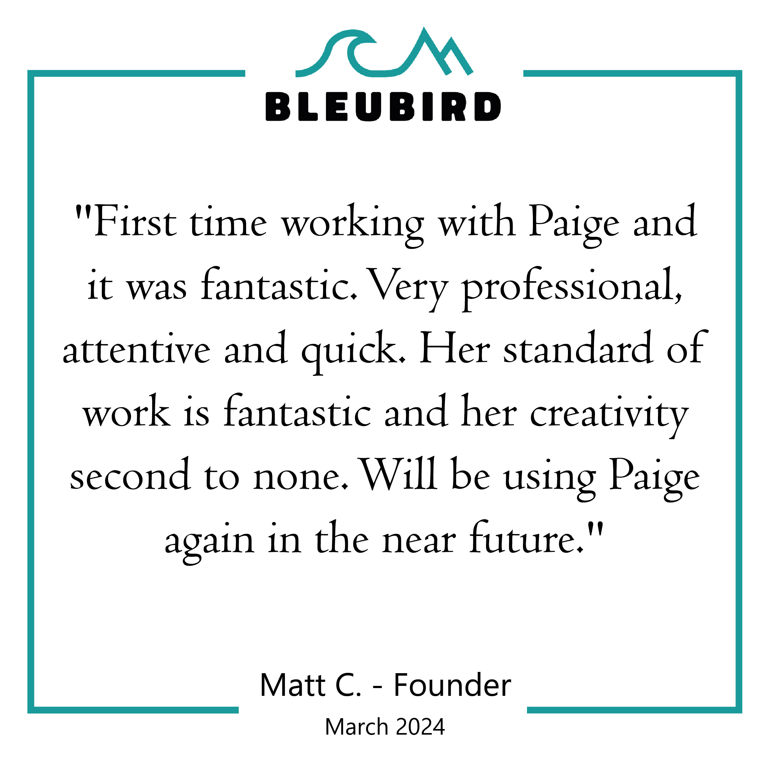 Review from Bleubird