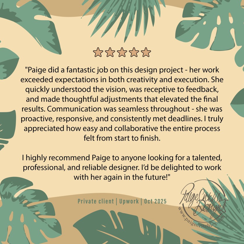 reviews from clients on Upwork. paigecritchley.com