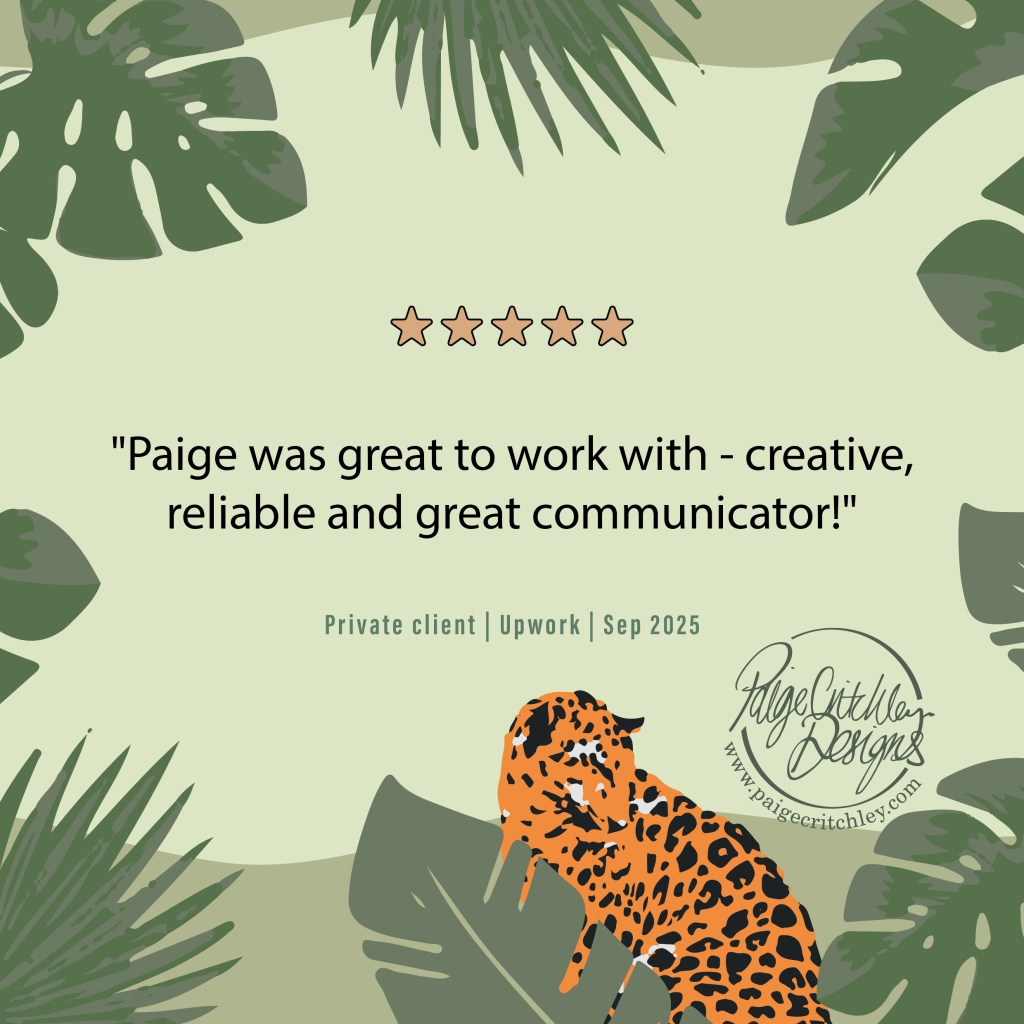 reviews from clients on Upwork. paigecritchley.com