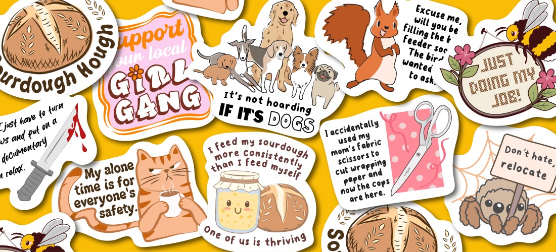 Sticker designs for Ellembee gift. Designed by paigecritchley.com