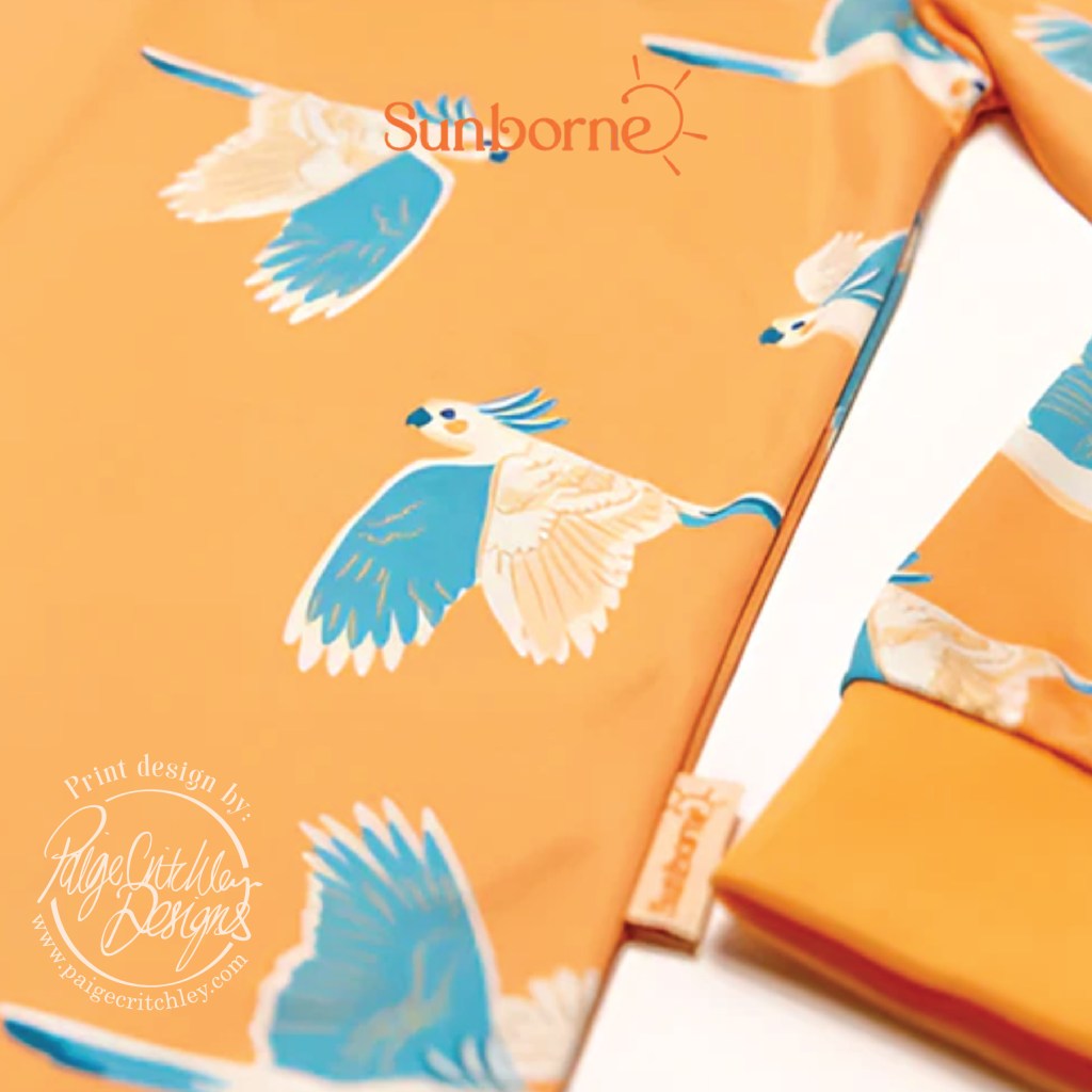 Cockatoo print for Sunborne by paigecritchley.com