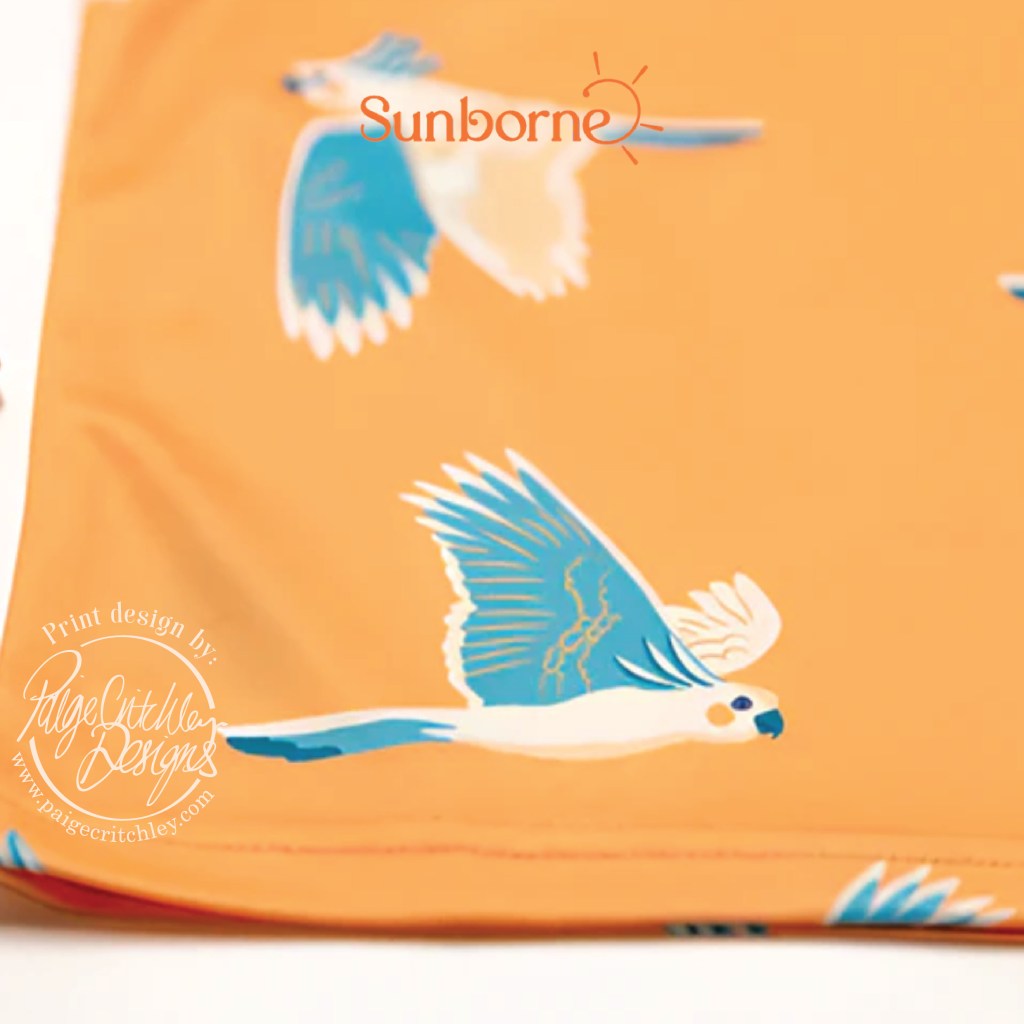 Cockatoo print for Sunborne by paigecritchley.com