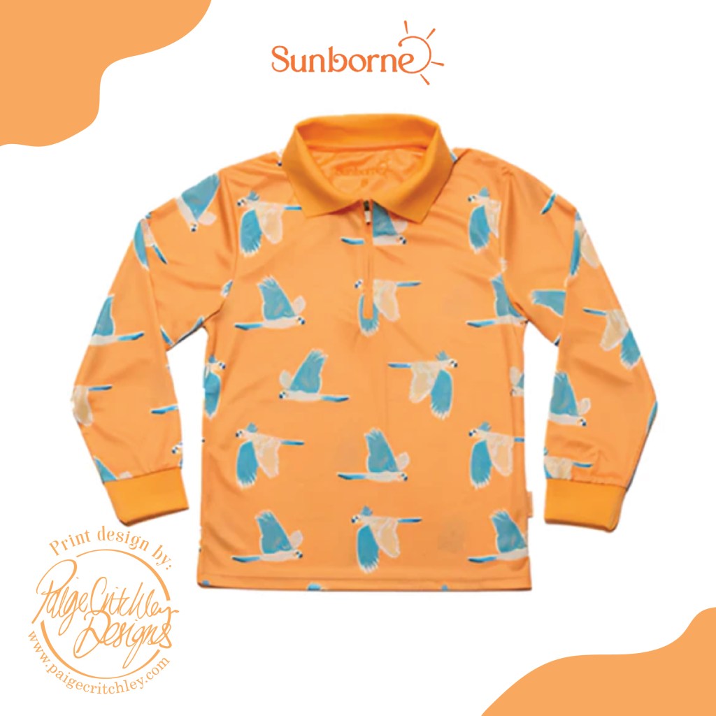 Cockatoo print for Sunborne by paigecritchley.com