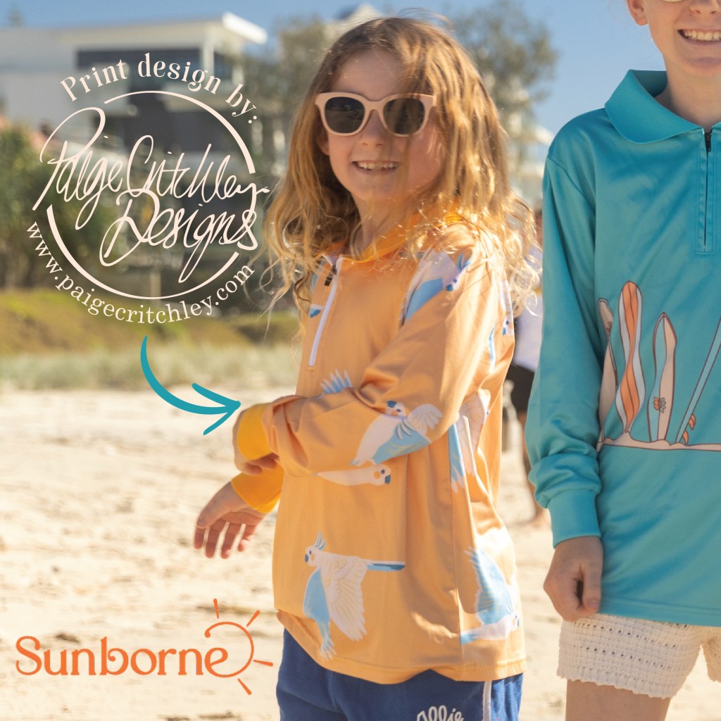 Cockatoo print for Sunborne by paigecritchley.com