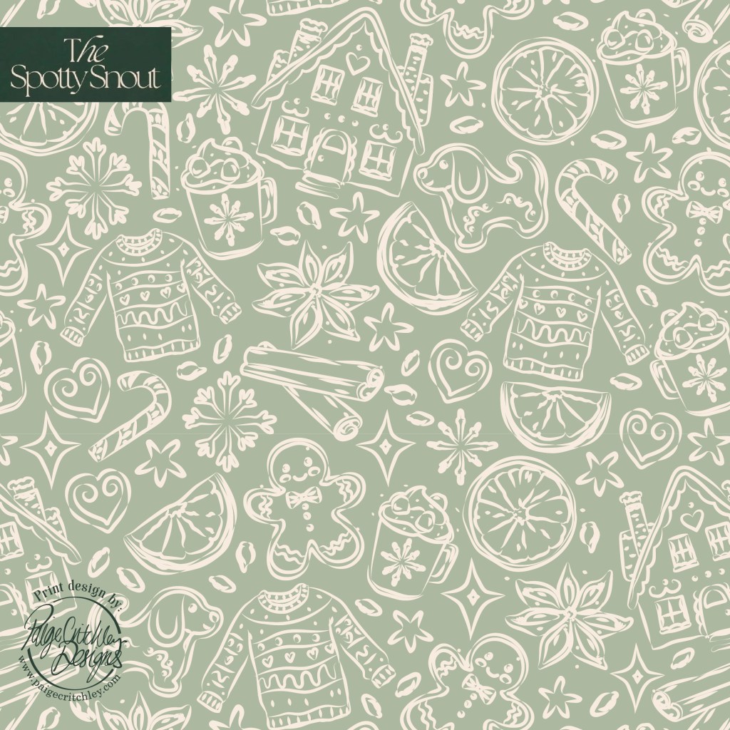 Skiing dogs design for The Spotty Snout. Print design by paigecritchley.com