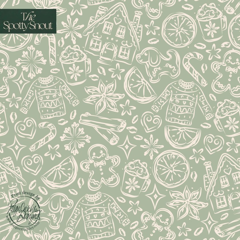 Skiing dogs design for The Spotty Snout. Print design by paigecritchley.com