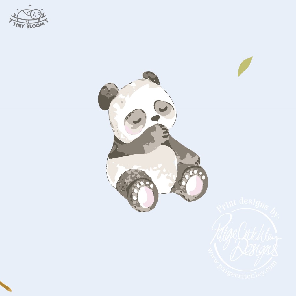 Panda print design for Tiny Bloom paigecritchley.com