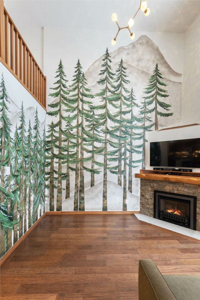 forest wall mural