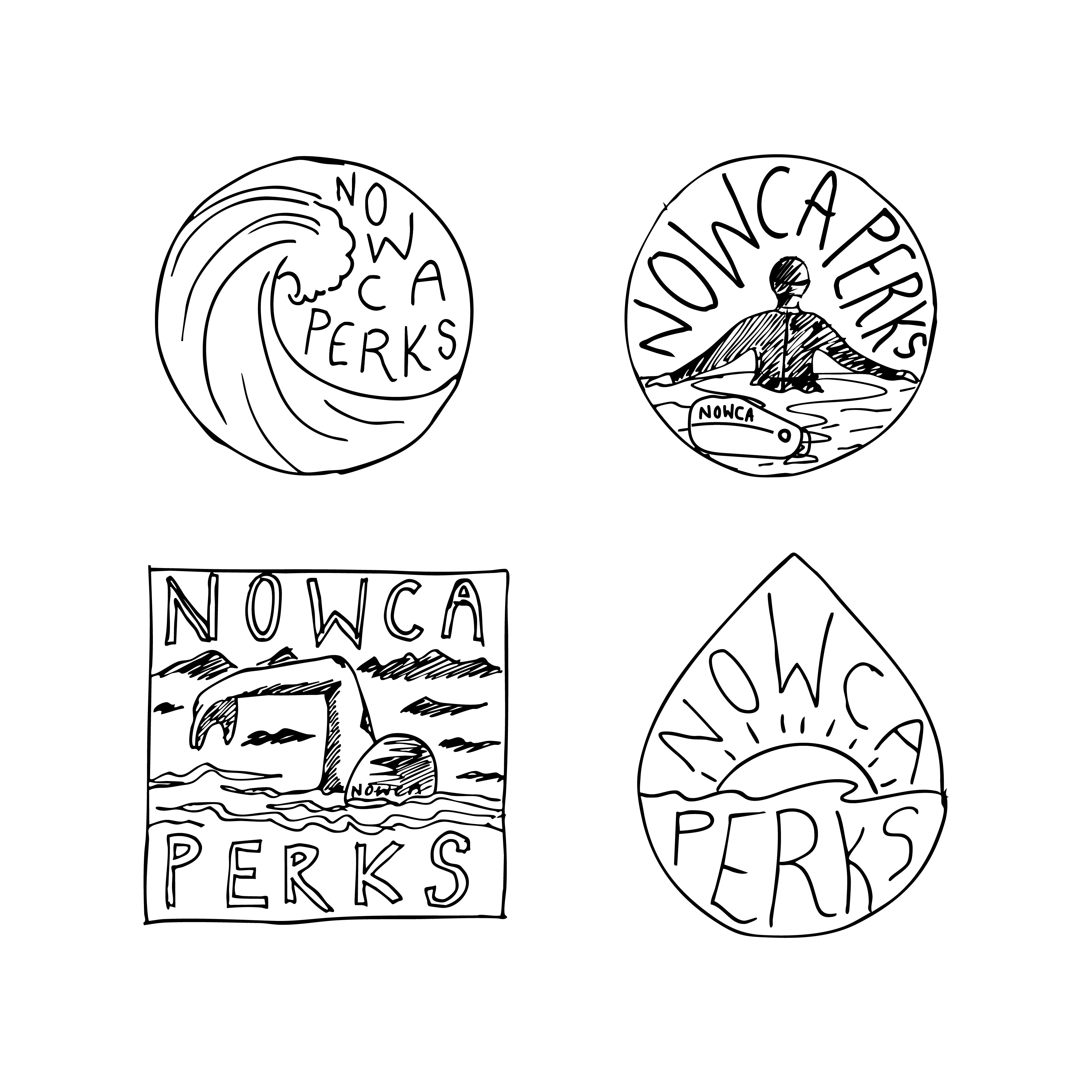 NOWCA perks logo workings