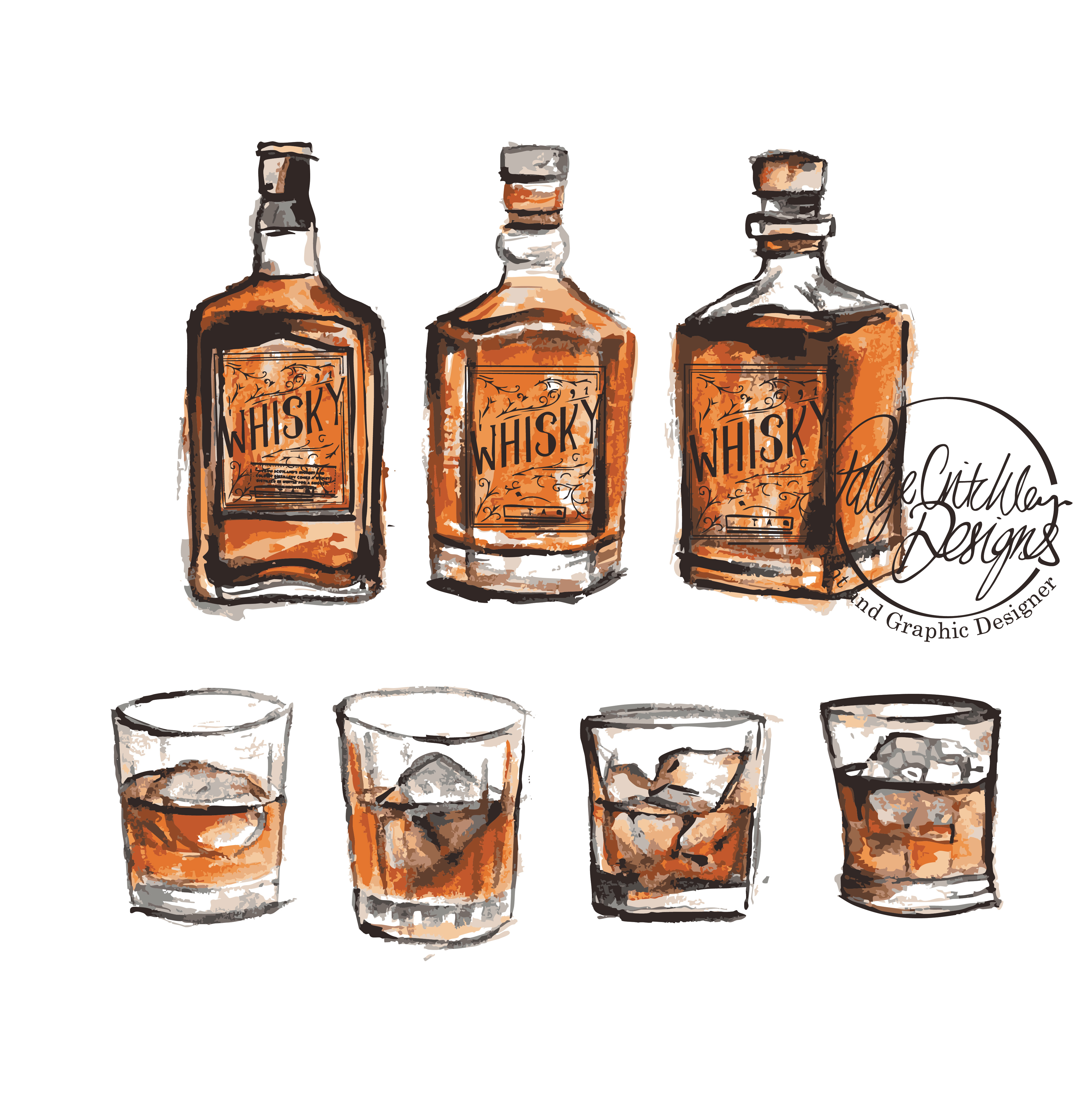 hand painted bespoke design - whisky