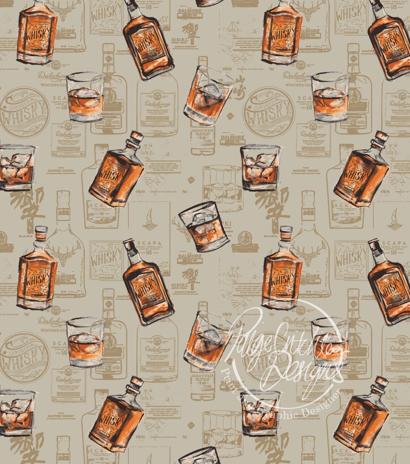 hand painted bespoke design - whisky