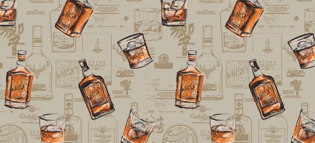 hand painted bespoke design - whisky