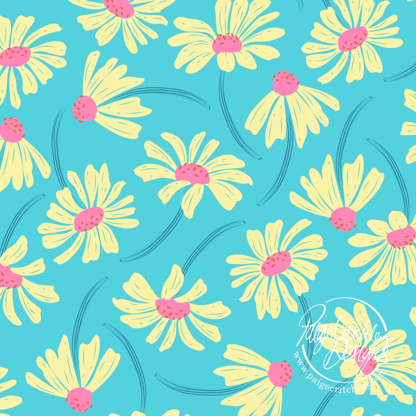 Abstract daisy print - Paige Critchley Designs