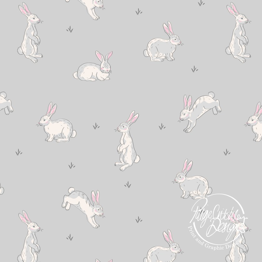 Bunnies print design by Paige Critchley Designs
