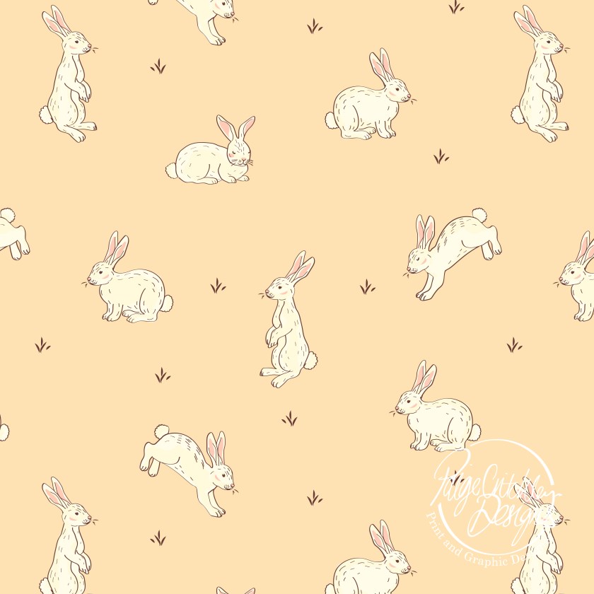 Bunnies print design by Paige Critchley Designs