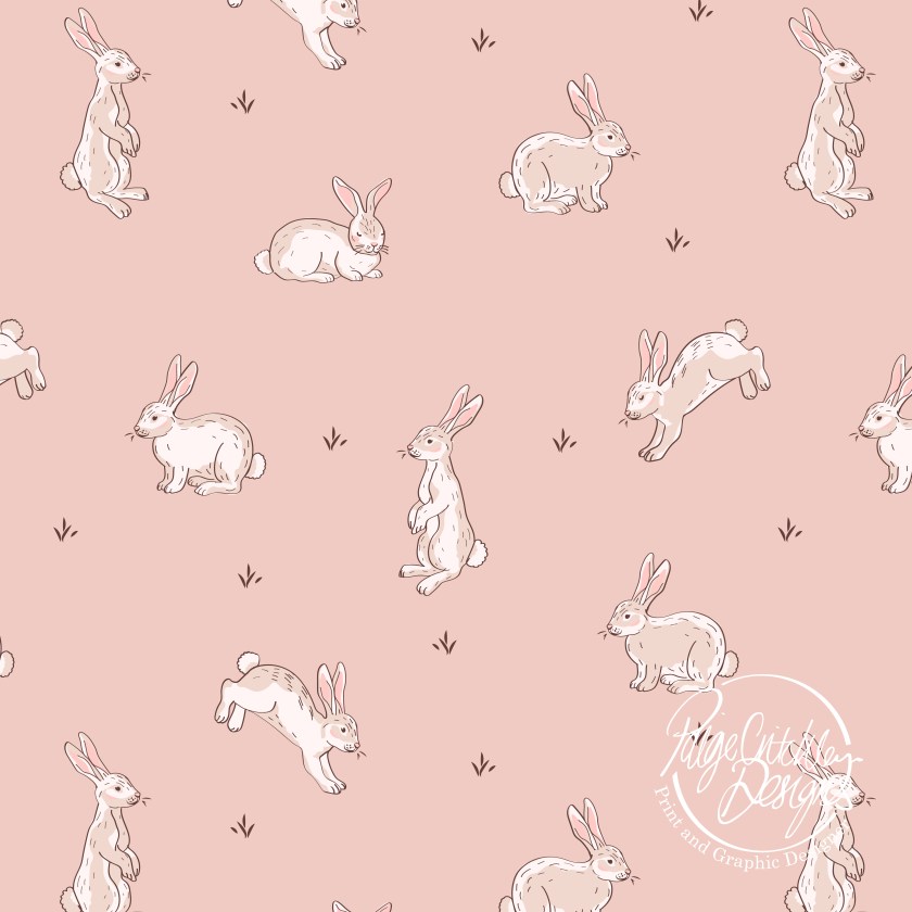 Bunnies print design by Paige Critchley Designs
