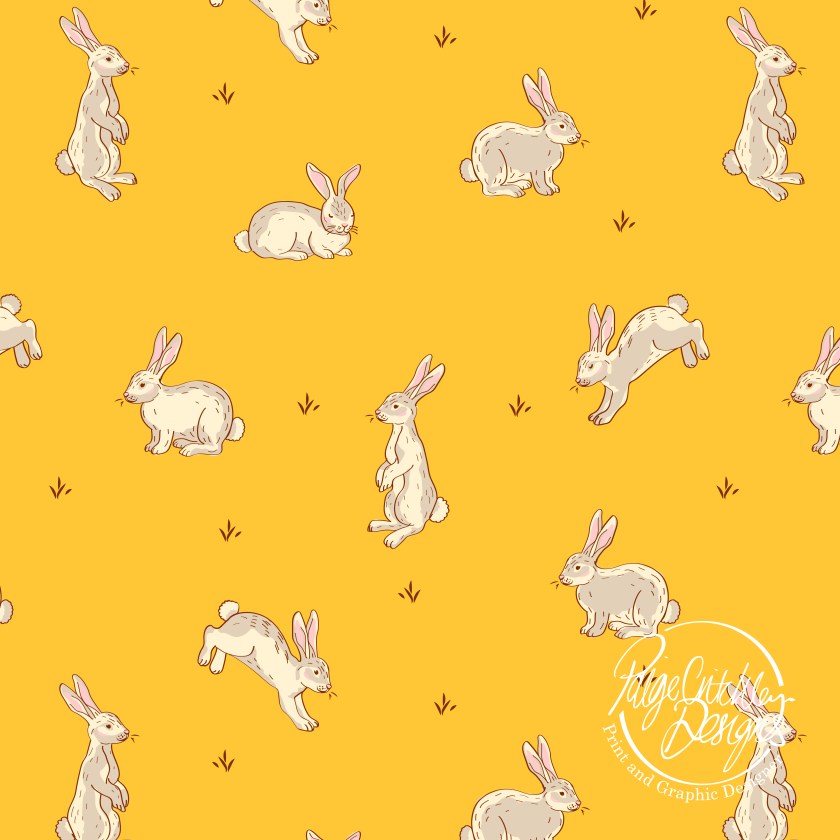 Bunnies print design by Paige Critchley Designs