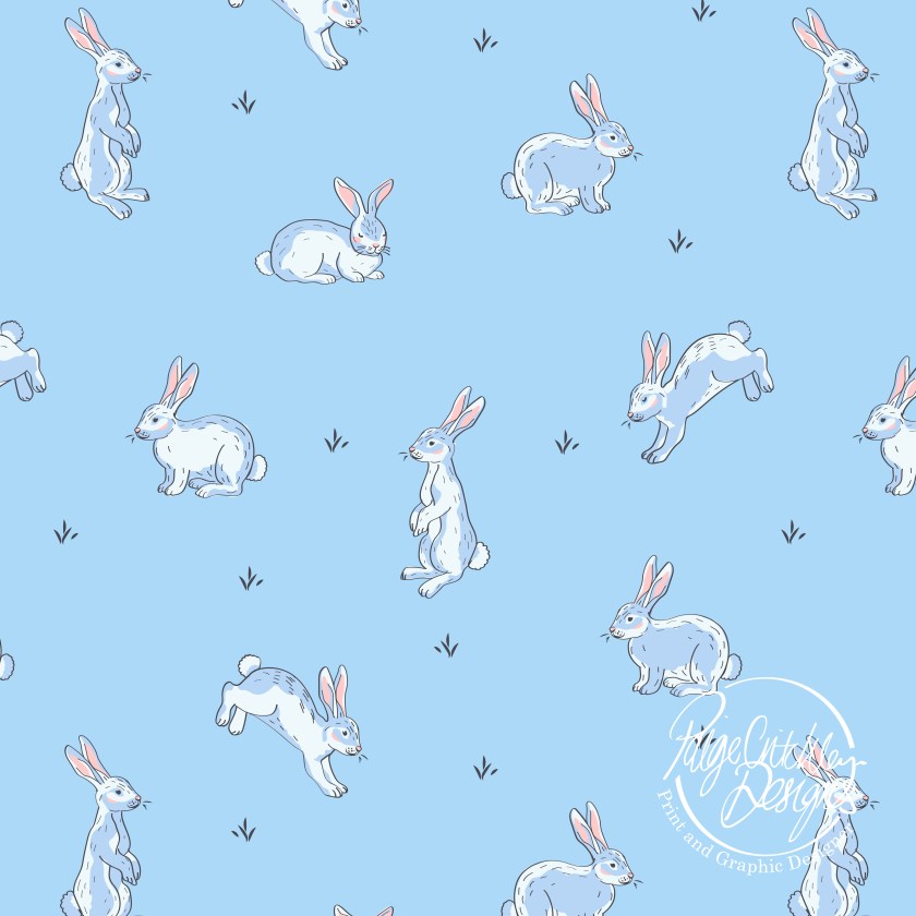 Bunnies print design by Paige Critchley Designs