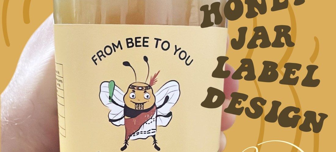 Honey jar label design - By Paige Critchley Designs