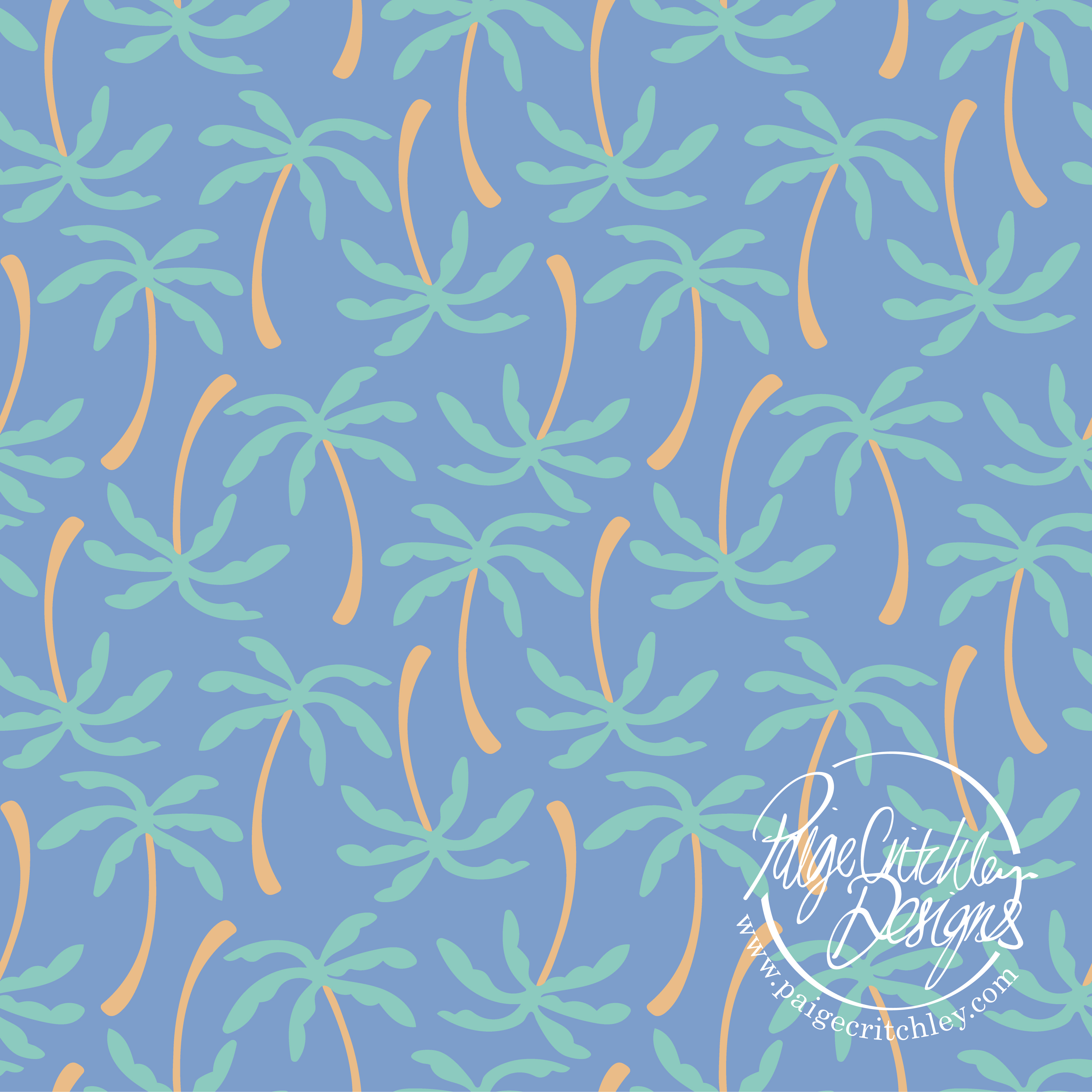 Palm trees print by Paige Critchley Designs