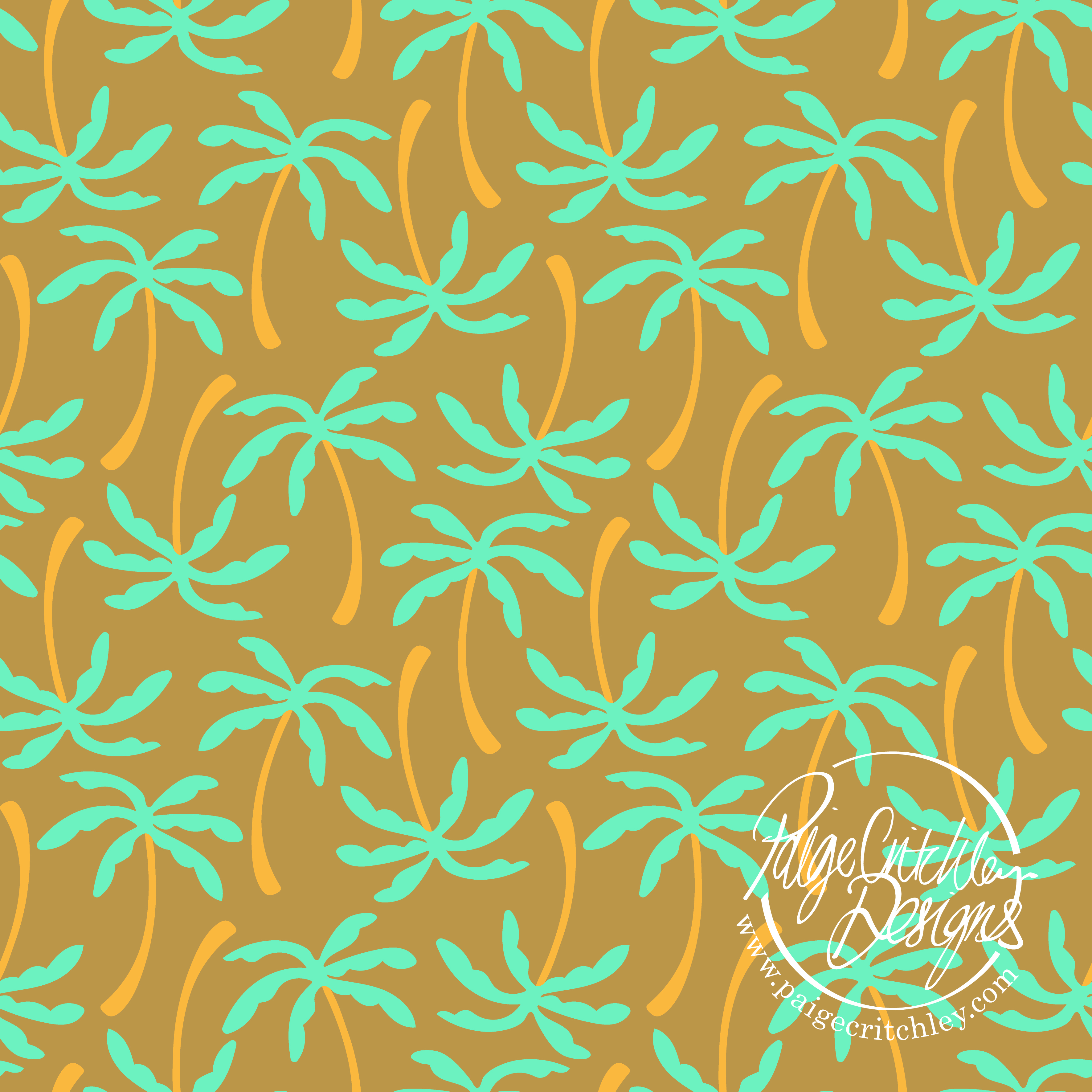 Palm trees print by Paige Critchley Designs