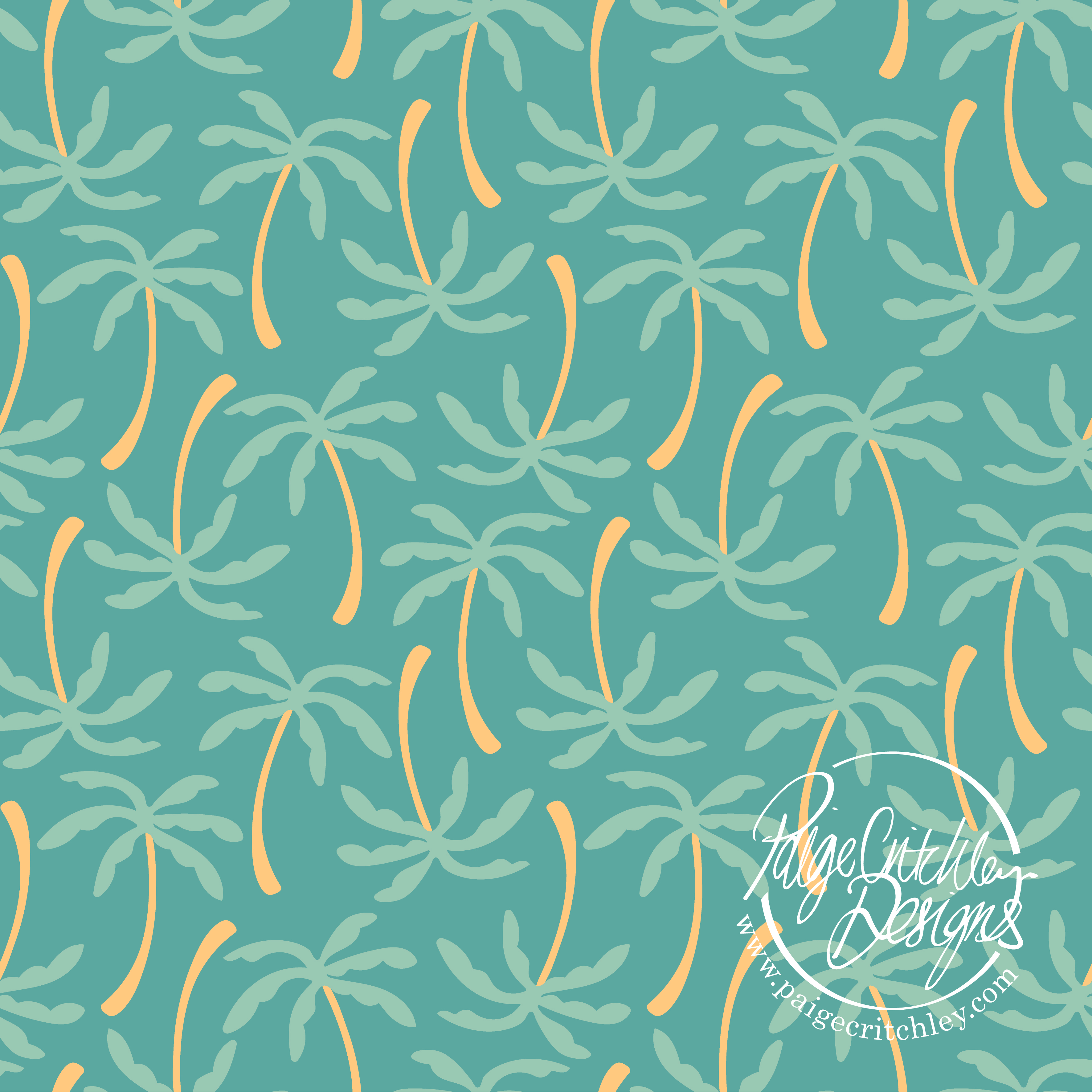 Palm trees print by Paige Critchley Designs