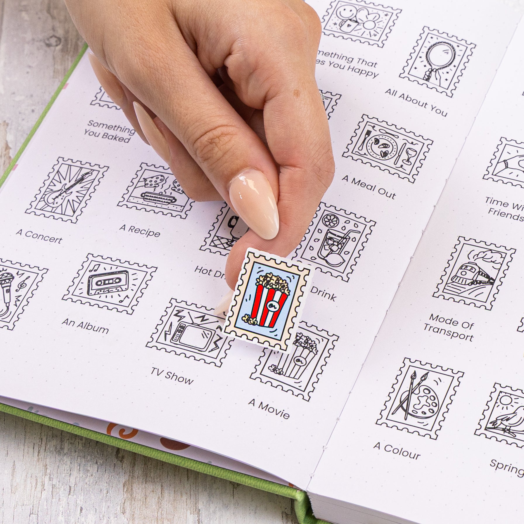 Sticker designs for The Journal Club. Designed by paigecritchley.com