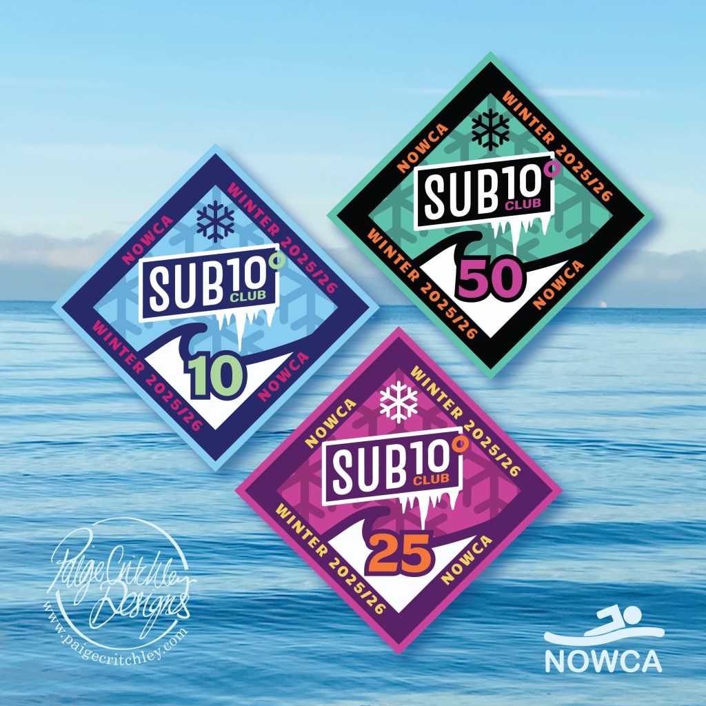 NOWCA Sub10 Club badges - designed by paigecritchley.com
