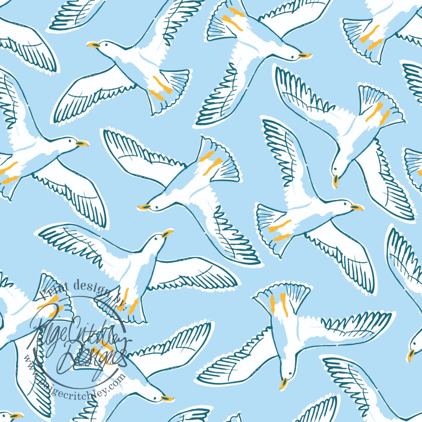 seagulls print by paigecritchley.com available to purchase non-exclusively.