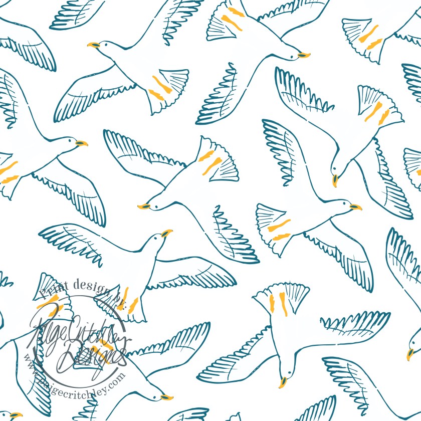 seagulls print by paigecritchley.com available to purchase non-exclusively.