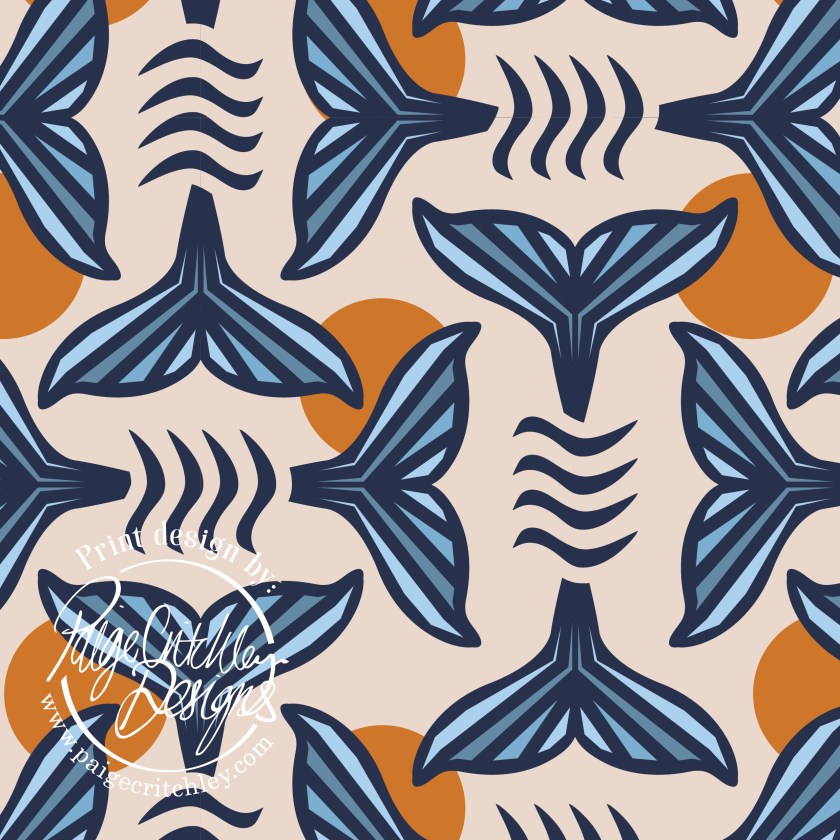 Whale tail repeatable surface pattern by paigecritchley.com